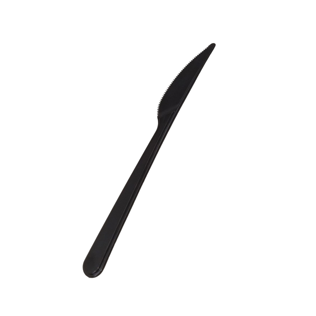 Ühekordsed söögiriistad, nuga (must)