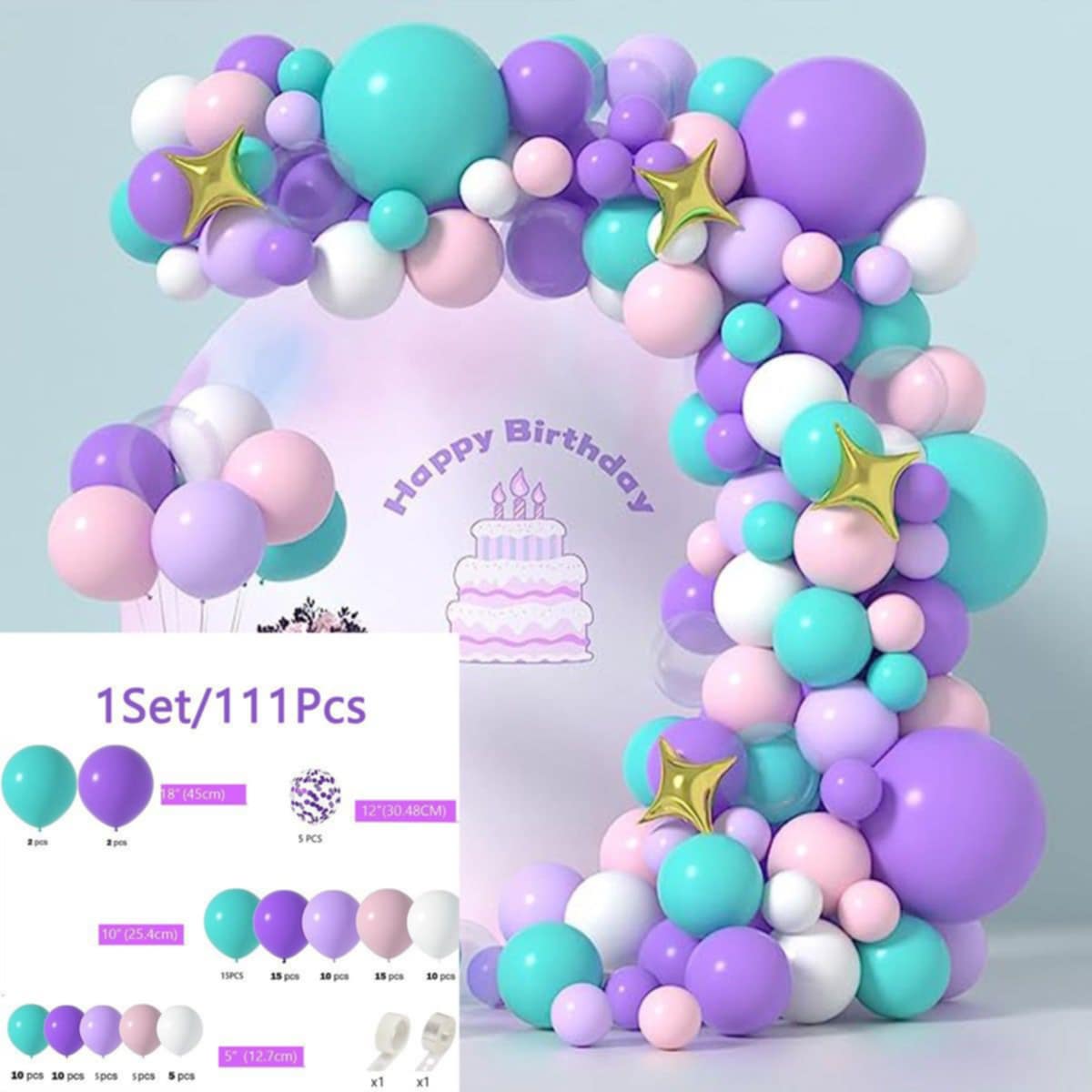 111 Pcs- Vikerkaare manna