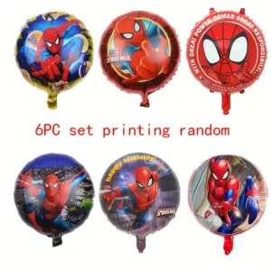 Spider-Man fooliumõhupallid – 6 tk