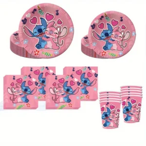 50-osaline “Stitch & Angel” armastuse peokomplekt – roosa rõõm täis kallistusi!