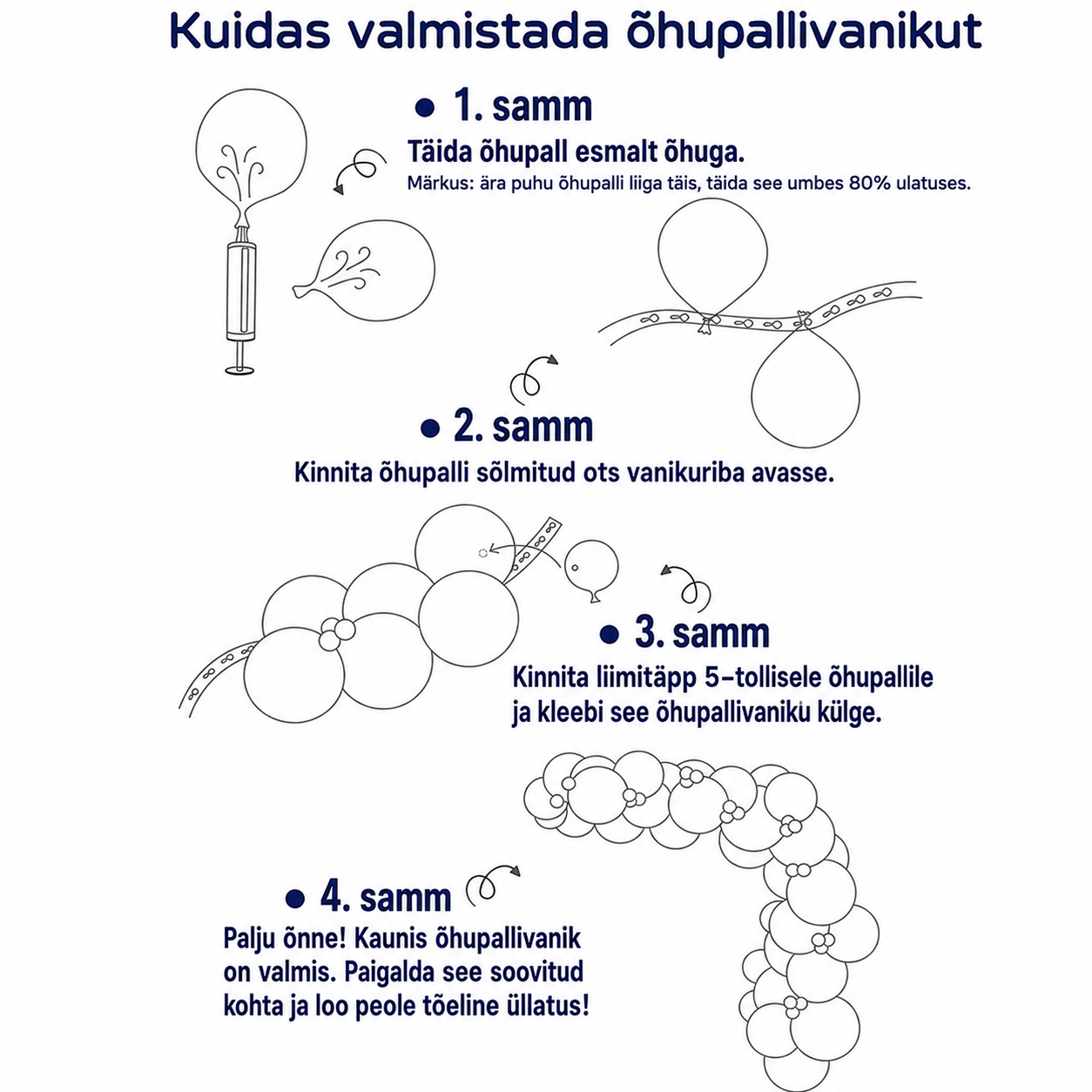 õhupalli kaare tegemis õpetus õhupalli kaare tegemis õpetus