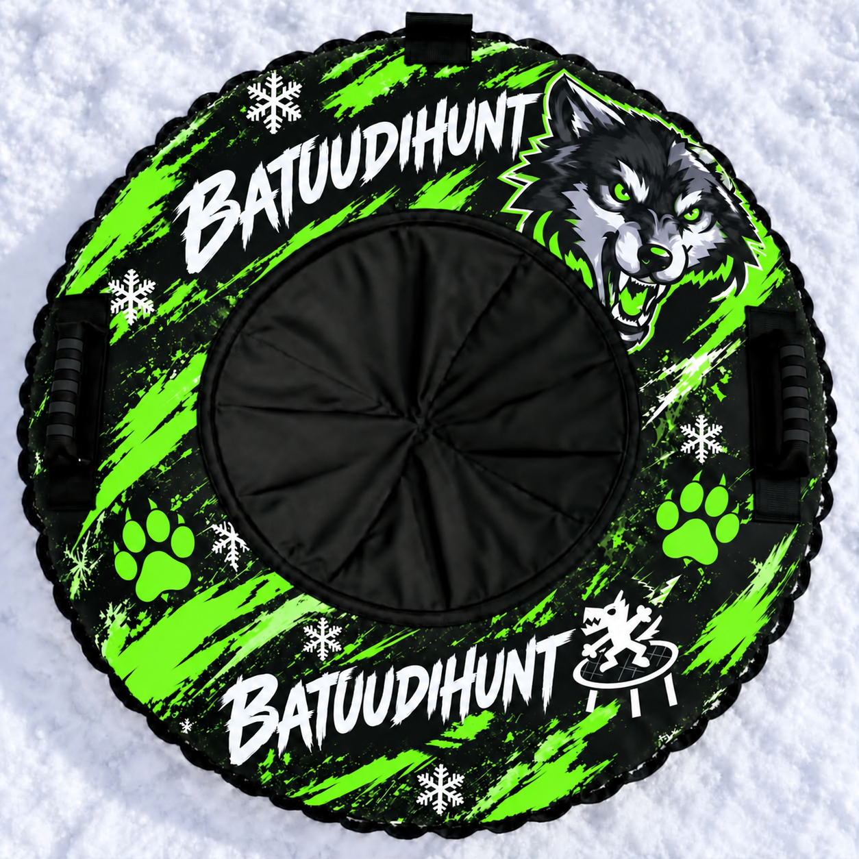 Batuudihunt mustade käepidemetega