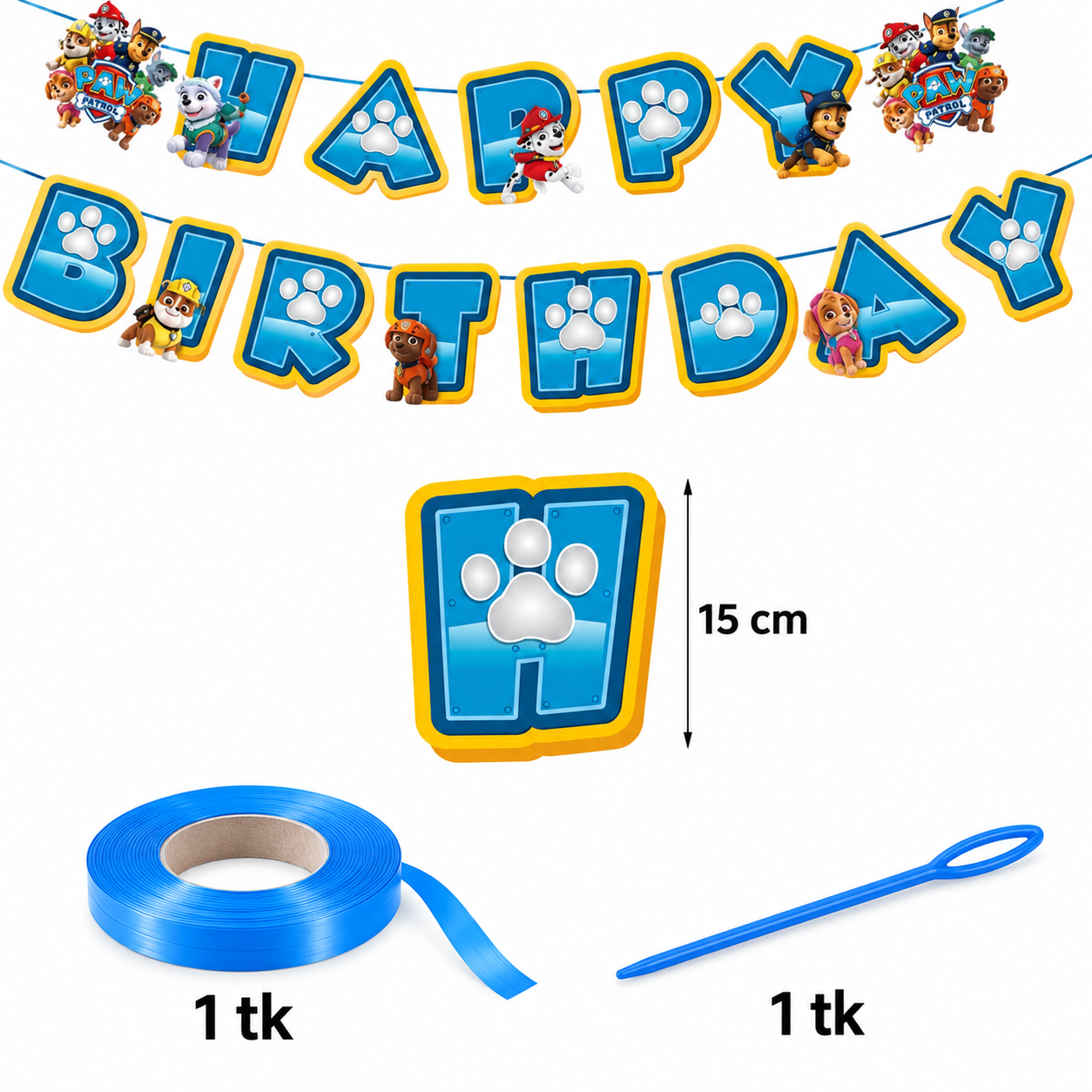 Paw Patrol sünnipäevabänneri komplekt
